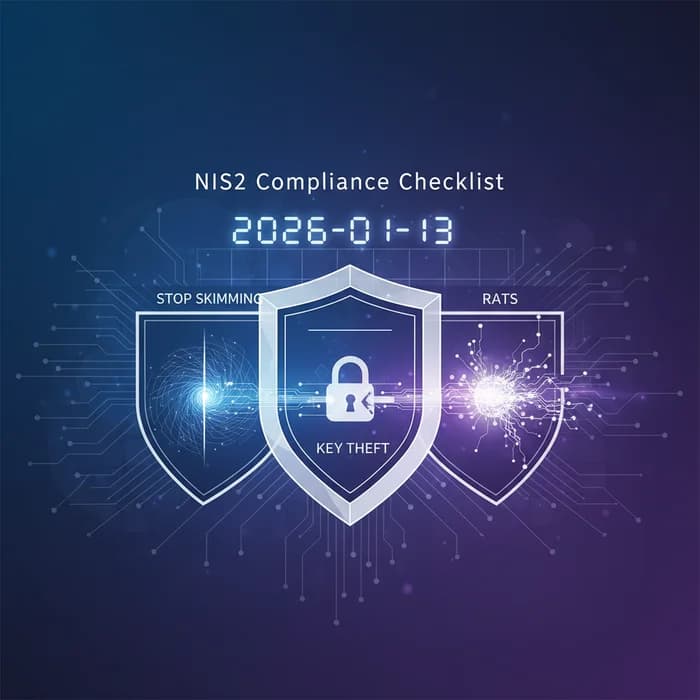 NIS2 Compliance Checklist: Stop Skimming, Key Theft, RATs (2026-01-13)